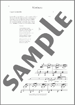 Mattinata(Ruggero Leoncavallo)のピアノ & ボーカル楽譜のサンプル画像