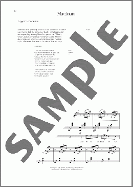 Mattinata(Ruggero Leoncavallo)のピアノ & ボーカル楽譜のサンプル画像