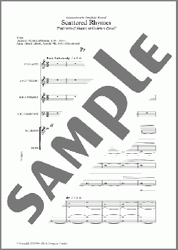 Scattered Rhymes（T. O'Regan）の合唱その他楽譜のサンプル画像
