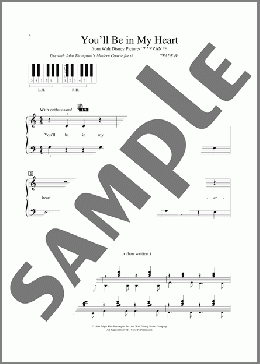 You'll Be In My Heart (Pop Version) (from Tarzan)（Phil Collins）のピアノソロ楽譜のサンプル画像