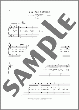 Go The Distance (from Hercules)（Michael Bolton）のピアノソロ楽譜のサンプル画像
