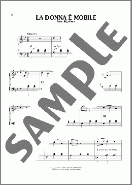 La Donna E Mobile (arr. Phillip Keveren)（Giuseppe Verdi）のピアノソロ楽譜のサンプル画像
