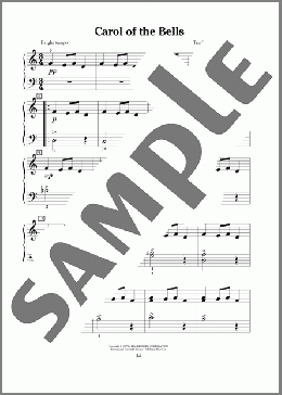 Ukrainian Bell Carol(Traditional)のピアノソロ楽譜のサンプル画像