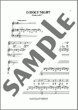 O Holy Night（John S. Dwight (trans.)）のピアノ & ボーカル楽譜のサンプル画像