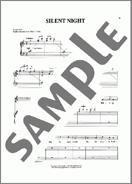 Silent Night（Susan Boyle）のピアノ & ボーカル楽譜のサンプル画像