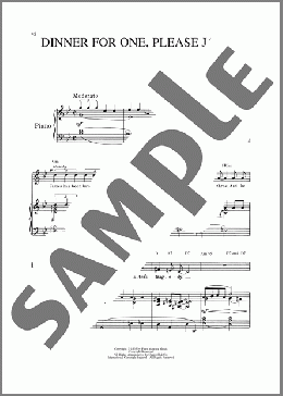Dinner For One, Please James(Michael Carr)のピアノ & ボーカル楽譜のサンプル画像