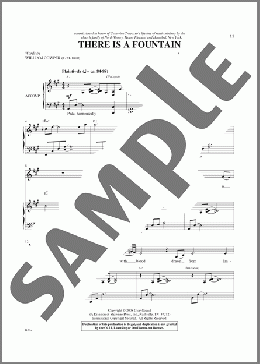 There Is A Fountain（William Cowper）のピアノ & ボーカル楽譜のサンプル画像