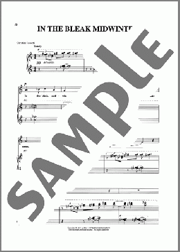 In The Bleak Midwinter（Christina Rossetti）のピアノ & ボーカル楽譜のサンプル画像