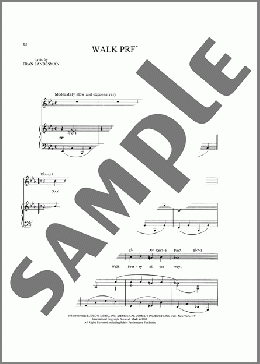 Walk Pretty（Alec Wilder/Fran Landesman）のピアノ & ボーカル & ギター楽譜のサンプル画像