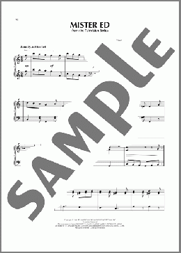 Mister Ed（Ray Evans）のピアノソロ楽譜のサンプル画像