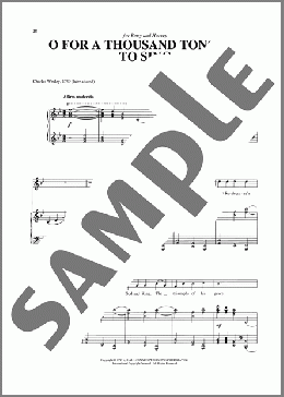 O For A Thousand Tongues To Sing (arr. Richard Walters)（Charles Wesley）のピアノ & ボーカル楽譜のサンプル画像