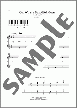 Oh, What A Beautiful Mornin' (from Oklahoma)（Rodgers & Hammerstein）のピアノソロ楽譜のサンプル画像