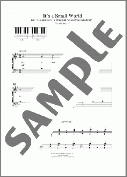 It's A Small World（Sherman Brothers）のピアノソロ楽譜のサンプル画像
