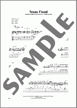 Texas Flood（Stevie Ray Vaughan）のギターソロ楽譜のサンプル画像
