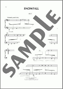 Snowfall（Tony Bennett）のピアノ連弾楽譜のサンプル画像