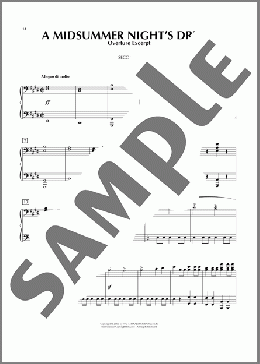 A Midsummer Night's Dream Overture, Excerpt（Felix Mendelssohn）のピアノ連弾楽譜のサンプル画像