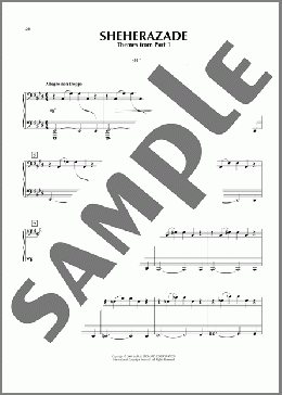 Sheherazade, Themes from Part 1（Nikolay A. Rimsky-Korsakov）のピアノ連弾楽譜のサンプル画像