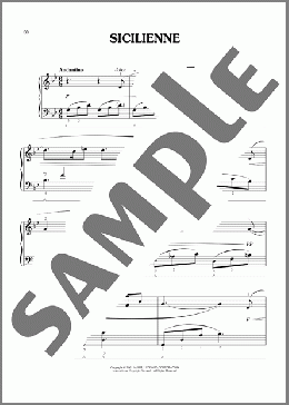 Sicilienne (arr. Phillip Keveren)（Gabriel Faure）のピアノソロ楽譜のサンプル画像