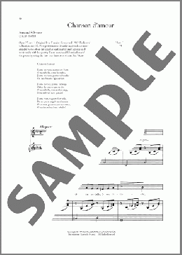 Chanson D'Amour（Gabriel Faure）のピアノ & ボーカル楽譜のサンプル画像