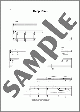 Deep River (arr. Harry T. Burleigh)（African American Spiritual）のピアノ & ボーカル楽譜のサンプル画像