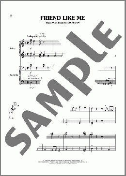 Friend Like Me (from Aladdin)（Alan Menken）のピアノ連弾楽譜のサンプル画像