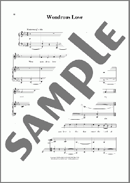 Wondrous Love (arr. Stanley & Walters)(Southern American Folk Hymn)のピアノ & ボーカル楽譜のサンプル画像