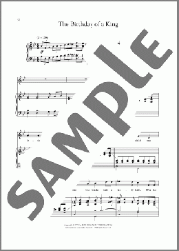 The Birthday Of A King (arr. Joan Frey Boytim)(William H. Neidlinger)のピアノ & ボーカル楽譜のサンプル画像