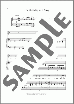 The Birthday Of A King (arr. Joan Frey Boytim)(William H. Neidlinger)のピアノ & ボーカル楽譜のサンプル画像