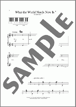 What The World Needs Now Is Love（Jackie DeShannon）のピアノソロ楽譜のサンプル画像