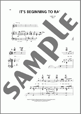 It's Beginning To Rain（William J. Gaither）のピアノ & ボーカル & ギター楽譜のサンプル画像