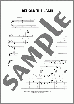 Behold The Lamb(Dottie Rambo)のピアノ & ボーカル & ギター楽譜のサンプル画像