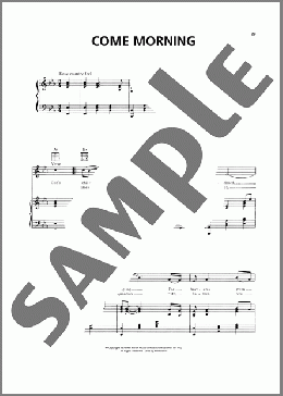 Come Morning（Dee Gaskin）のピアノ & ボーカル & ギター楽譜のサンプル画像