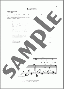 Poeme D'Un Jour: Recontre (High Voice)（Charles Grandmougin）のピアノ & ボーカル楽譜のサンプル画像