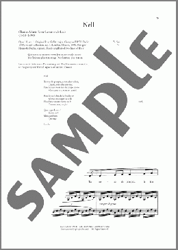 Nell (Low Voice)（Leconte de Lisle）のピアノ & ボーカル楽譜のサンプル画像