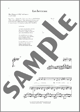 Les Berceaux (Low Voice)（Sully-Prudhomme）のピアノ & ボーカル楽譜のサンプル画像