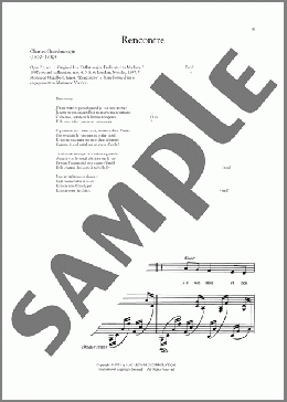 Poeme D'Un Jour: Recontre (Low Voice)（Charles Grandmougin）のピアノ & ボーカル楽譜のサンプル画像