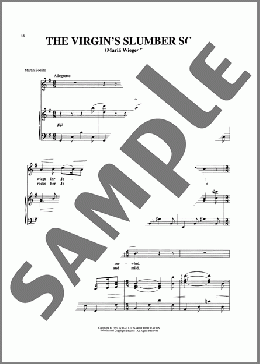 Maria Wiegenlied (The Virgin's Slumber Song)（Max Reger/Martin Boelitz）のピアノ & ボーカル楽譜のサンプル画像