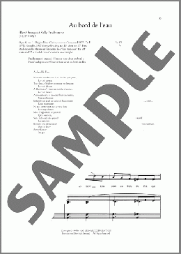 Au Bord De L'eau (Low Voice)（Sully-Prudhomme）のピアノ & ボーカル楽譜のサンプル画像