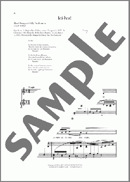 Ici-Bas (Low Voice)（Sully-Prudhomme）のピアノ & ボーカル楽譜のサンプル画像