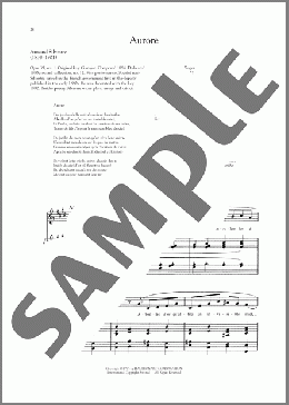 Aurore (Low Voice)（Armand Silvestre）のピアノ & ボーカル楽譜のサンプル画像