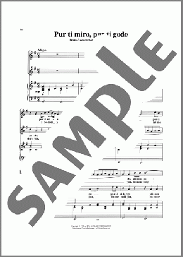 Pur ti miro, pur ti godo（Claudio Monteverdi）のピアノ & ボーカル楽譜のサンプル画像