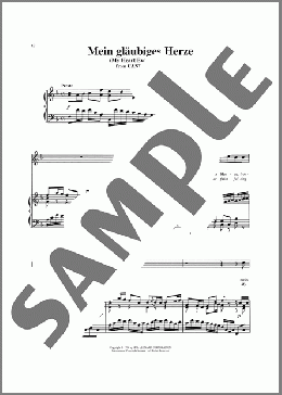 Mein Glaubiges Herze(Johann Sebastian Bach)のピアノ & ボーカル楽譜のサンプル画像