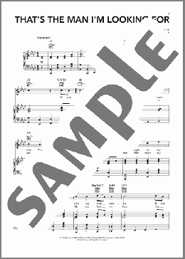That's The Man I'm Looking For（Don Lee）のピアノ & ボーカル & ギター楽譜のサンプル画像