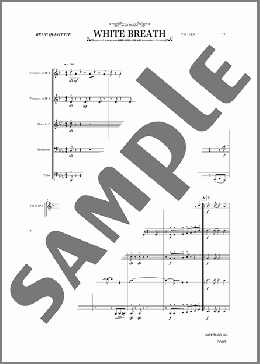 WHITE BREATH(金管五重奏)(ズーラシアンブラスシリーズ)のアンサンブルフルスコア+全パート、初級から中級向け楽譜のサンプル画像