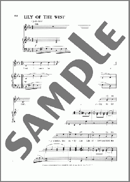 Lily Of The West（Traditional Irish）のピアノ & ボーカル & ギター楽譜のサンプル画像