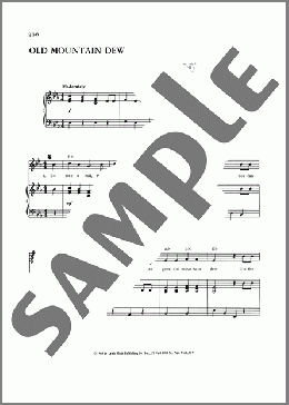 Real Old Mountain Dew（Irish Folk Song/Edward Harrigan）のピアノ & ボーカル & ギター楽譜のサンプル画像
