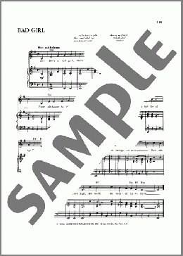 Bad Girl（Trixter）のピアノ & ボーカル & ギター楽譜のサンプル画像