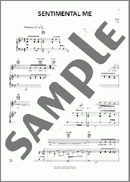 Sentimental Me（Jim Morehead/Jimmy Cassin）のピアノ & ボーカル & ギター楽譜のサンプル画像