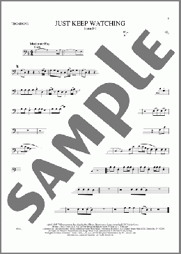 Just Keep Watching (from F1: The Movie)（Tate McRae）のトロンボーンソロ楽譜のサンプル画像