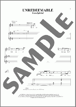 Unredeemable (from Spirited)（Benj Pasek/Justin Paul/Pasek & Paul）のピアノ & ボーカル楽譜のサンプル画像